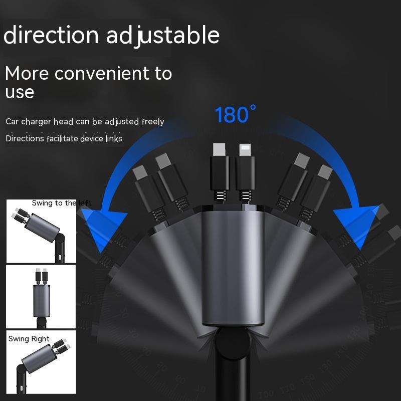 ARMORCASE™ PowerDrive Retract Pro — 86W Retractable Fast Car Charger | Dual Output | Voltage Display | iPhone & Android