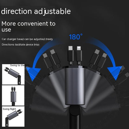 ARMORCASE™ PowerDrive Retract Pro — 86W Retractable Fast Car Charger | Dual Output | Voltage Display | iPhone & Android