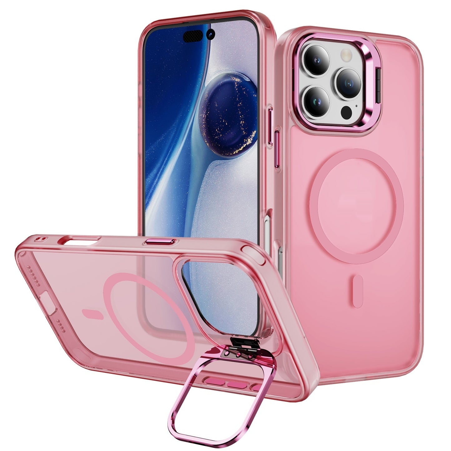 Magnetic Armor Case with Kickstand & Camera Protection – iPhone Series